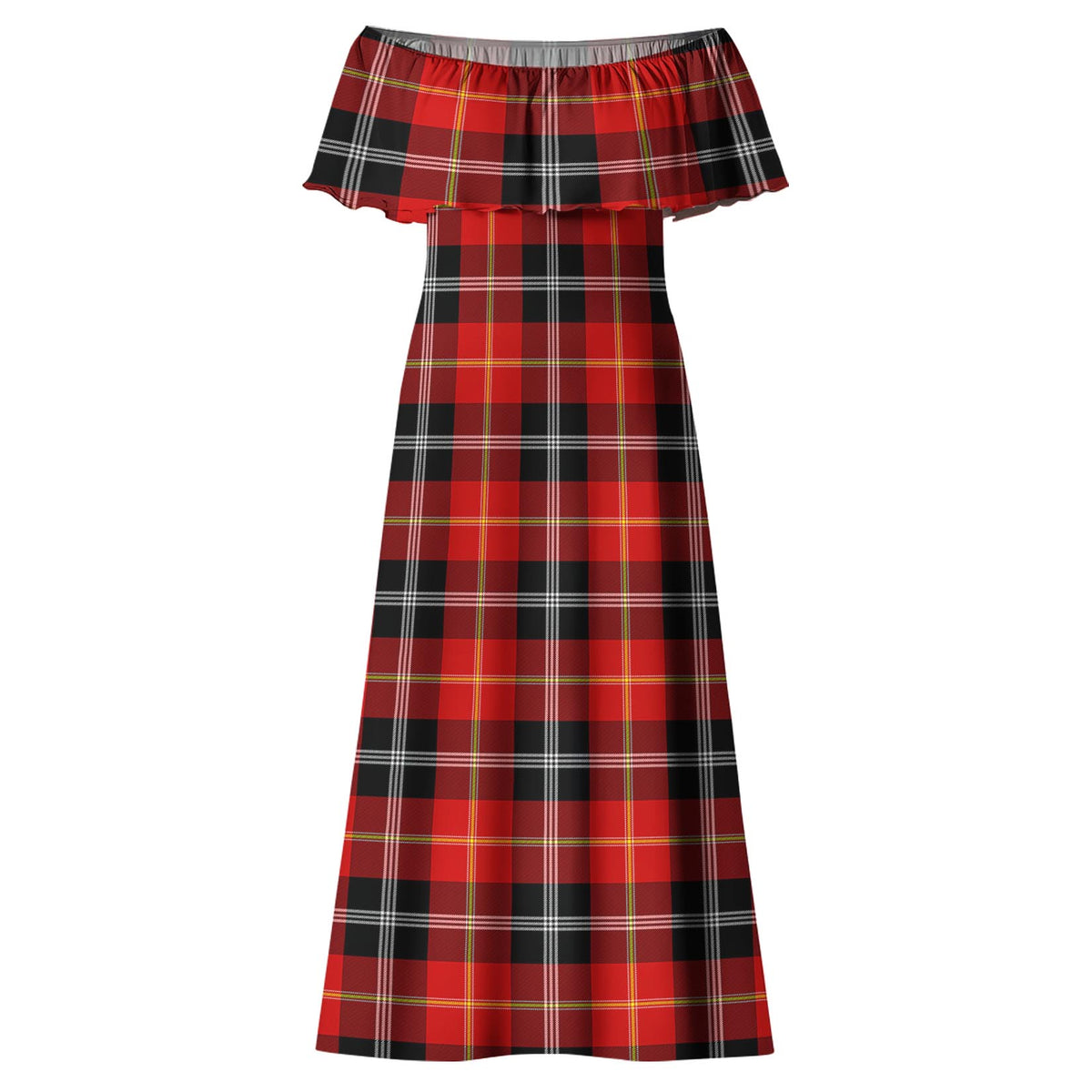 Majoribanks Tartan Off Shoulder Long Dress - Tartan Vibes Clothing