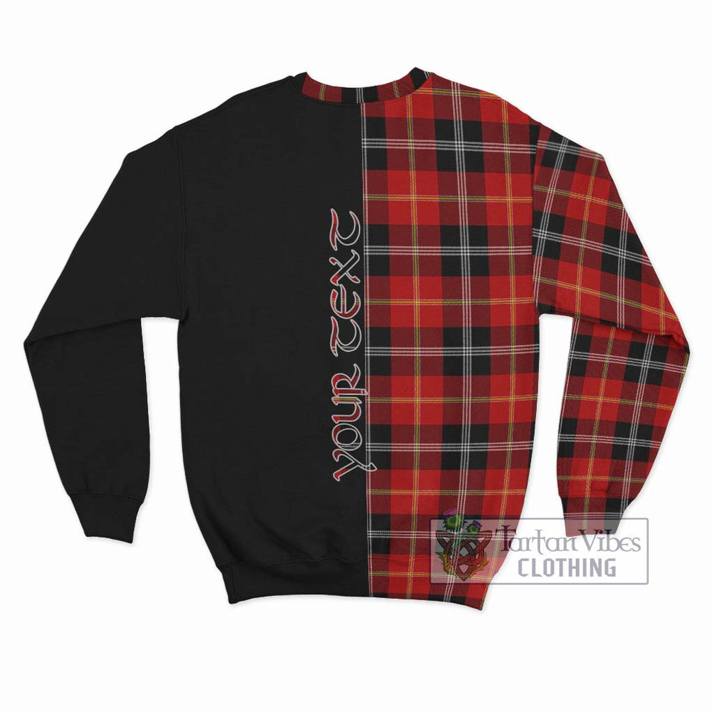 Majoribanks Tartan Sweatshirt with Family Crest and Half Of Me Style - Tartanvibesclothing Shop