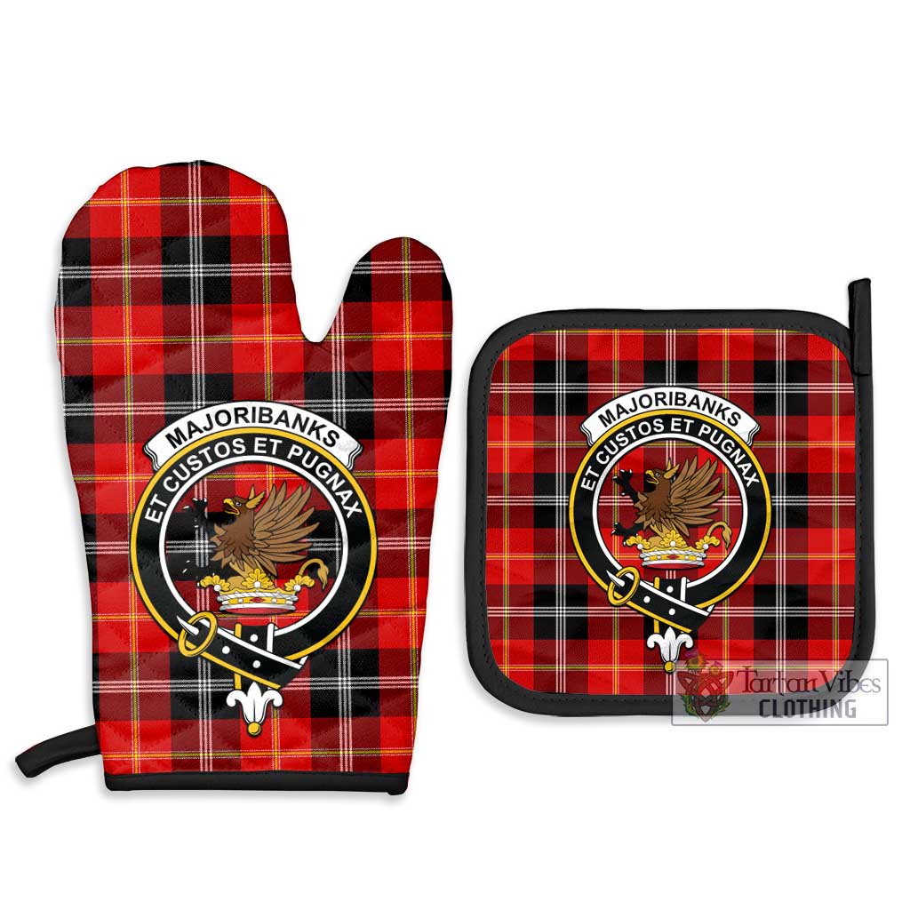 Tartan Vibes Clothing Majoribanks Tartan Combo Oven Mitt & Pot-Holder with Family Crest