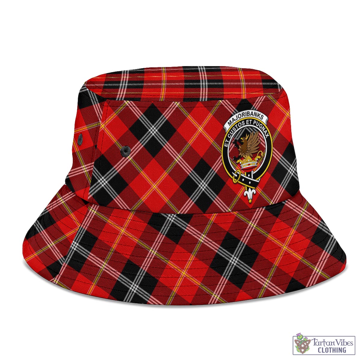 Tartan Vibes Clothing Majoribanks Tartan Bucket Hat with Family Crest