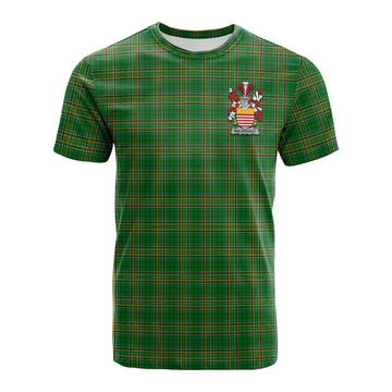 Malaphant Irish Clan Tartan Cotton T-shirt with Coat of Arms