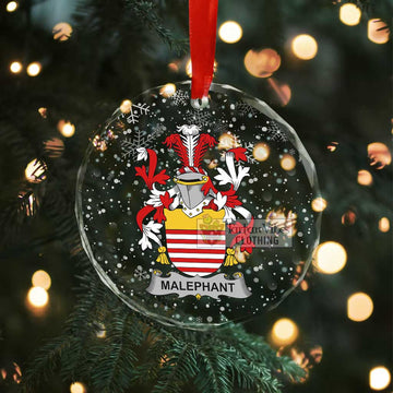 Malaphant Irish Clan Christmas Glass Ornament with Coat of Arms