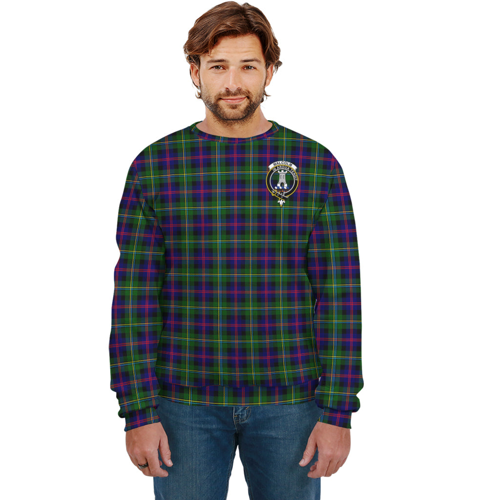 Malcolm Tartan Sweatshirt with Family Crest Unisex - Tartan Vibes Clothing