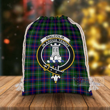 Malcolm Tartan Christmas Santa's Bag with Family Crest