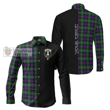 Malcolm Tartan Long Sleeve Button Shirt with Family Crest and Half Of Me Style