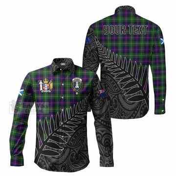 Malcolm Crest Tartan Long Sleeve Button Shirt with New Zealand Silver Fern Half Style