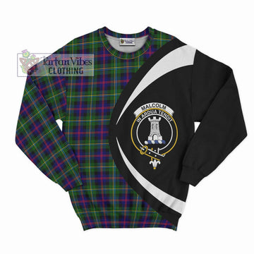 Malcolm Tartan Sweatshirt with Family Crest Circle Style