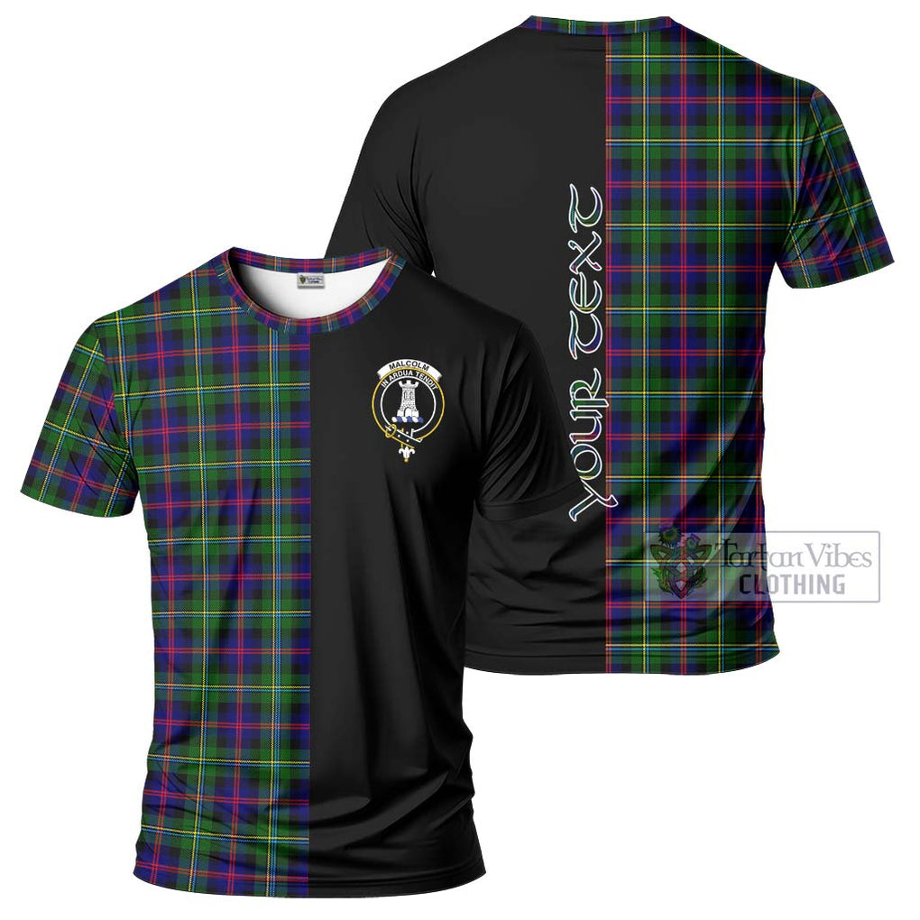 Malcolm Tartan T-Shirt with Family Crest and Half Of Me Style Kid's Shirt - Tartanvibesclothing Shop