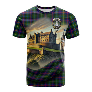 Malcolm Tartan Family Crest Cotton T-shirt with Scottish Ancient Castle Style Kid's Shirt - Tartan Vibes Clothing