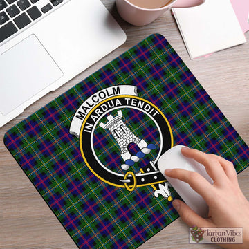 Malcolm Tartan Mouse Pad with Family Crest