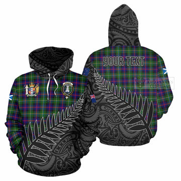 Malcolm Crest Tartan Hoodie with New Zealand Silver Fern Half Style