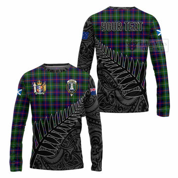 Malcolm Crest Tartan Long Sleeve T-Shirt with New Zealand Silver Fern Half Style