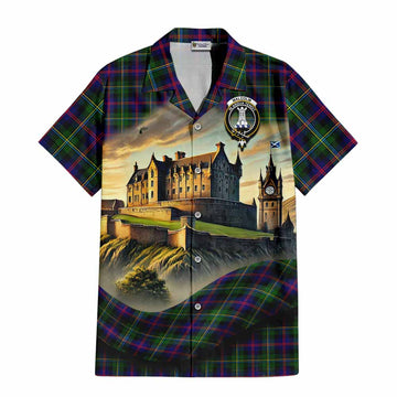 Malcolm Tartan Family Crest Hawaiian Shirt with Scottish Ancient Castle Style Kid - Tartan Vibes Clothing
