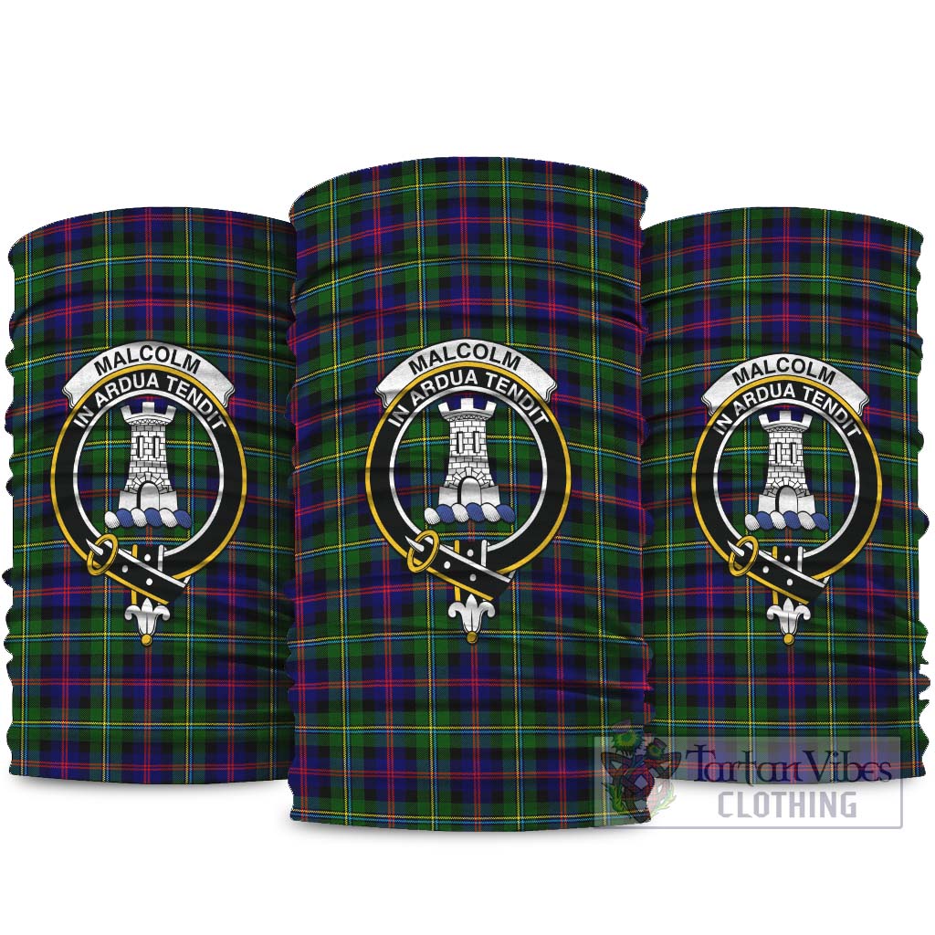 Malcolm Tartan Neck Gaiters, Tartan Bandanas, Tartan Head Band with Family Crest