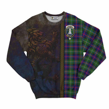 Malcolm Tartan Family Crest Sweatshirt Alba Gu Brath Be Brave Lion Ancient Style Unisex - Tartan Vibes Clothing