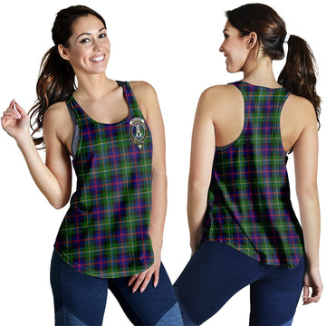 Malcolm Tartan Women Racerback Tanks with Family Crest