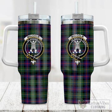 Malcolm Tartan and Family Crest Tumbler with Handle