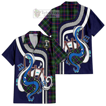 Malcolm Tartan Short Sleeve Button Shirt with Epic Bagpipe Style