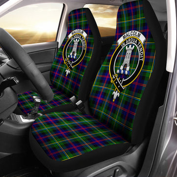 Malcolm Tartan Car Seat Cover with Family Crest