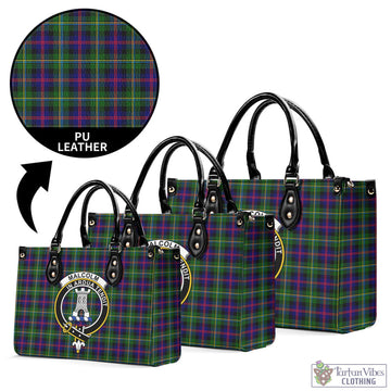 Malcolm Tartan Luxury Leather Handbags with Family Crest