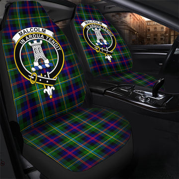 Malcolm Tartan Car Seat Cover with Family Crest