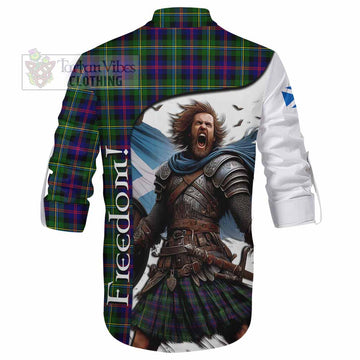 Malcolm Crest Tartan Ghillie Kilt Shirt Inspired by the Freedom of Scottish Warrior