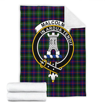 Malcolm Tartan Blanket with Family Crest