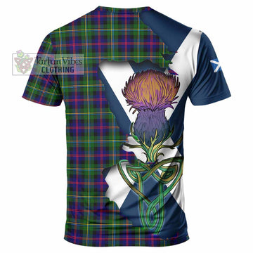 Malcolm Tartan Family Crest T-Shirt Scottish Thistle Celtic Inspired - Tartan Vibes Clothing