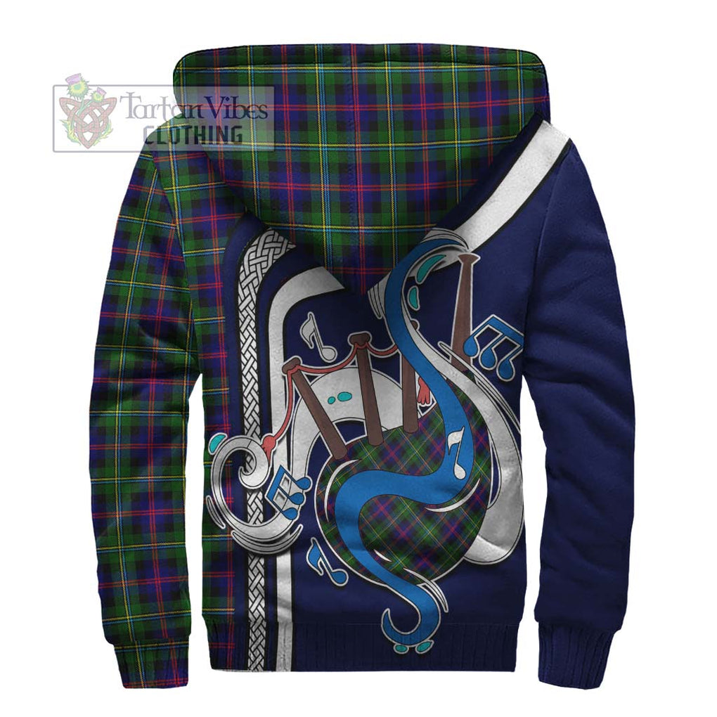 Malcolm Tartan Sherpa Hoodie with Epic Bagpipe Style - Tartanvibesclothing Shop