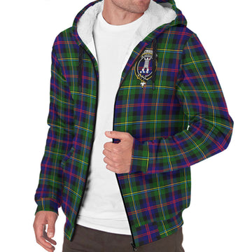 Malcolm Tartan Sherpa Hoodie with Family Crest