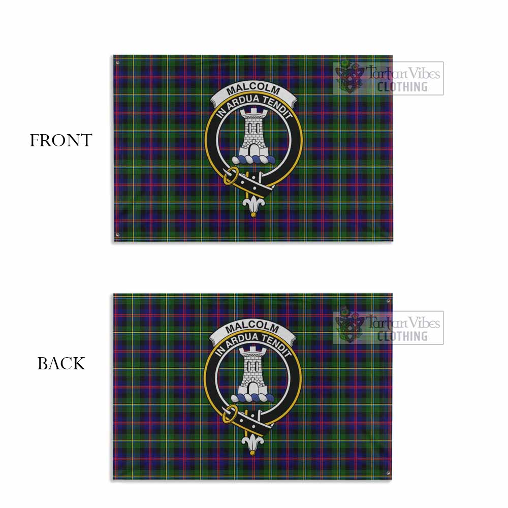 Malcolm Tartan House Flag with Family Crest - Tartan Vibes Clothing