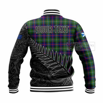 Malcolm Crest Tartan Baseball Jacket with New Zealand Silver Fern Half Style