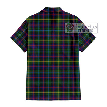 Malcolm Tartan Short Sleeve Button Shirt with Family Crest DNA In Me Style