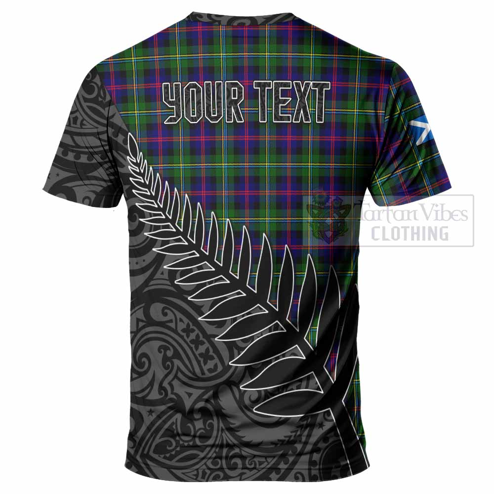 Tartan Vibes Clothing Malcolm Crest Tartan T-Shirt with New Zealand Silver Fern Half Style