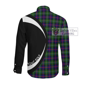 Malcolm Tartan Long Sleeve Button Up with Family Crest Circle Style