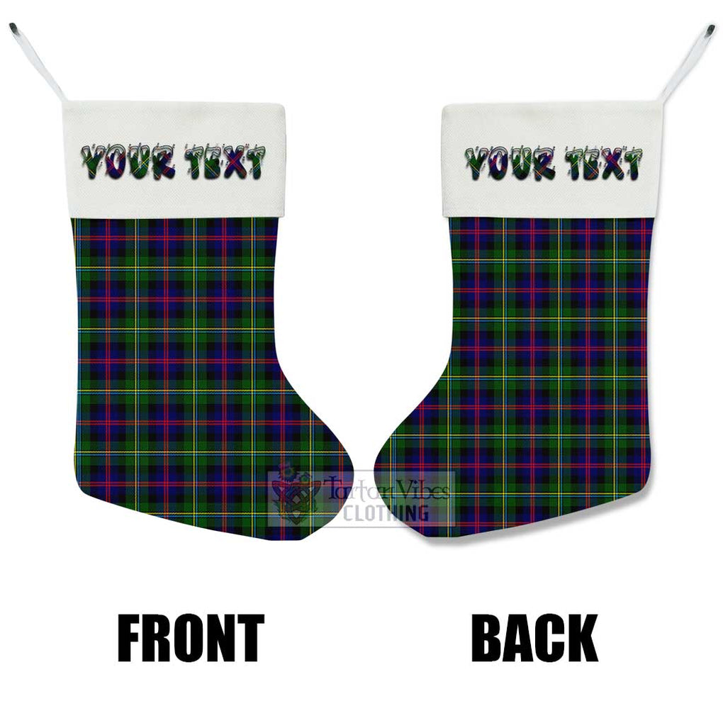 Tartan Vibes Clothing Malcolm Tartan Christmas Stocking with Personalized Text