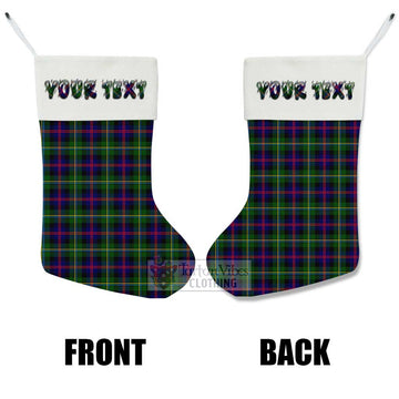 Malcolm Tartan Christmas Stocking with Personalized Text