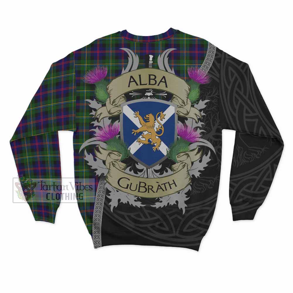 Malcolm Tartan Family Crest Sweatshirt Lion Rampant Royal Thistle Shield Celtic Inspired - Tartan Vibes Clothing