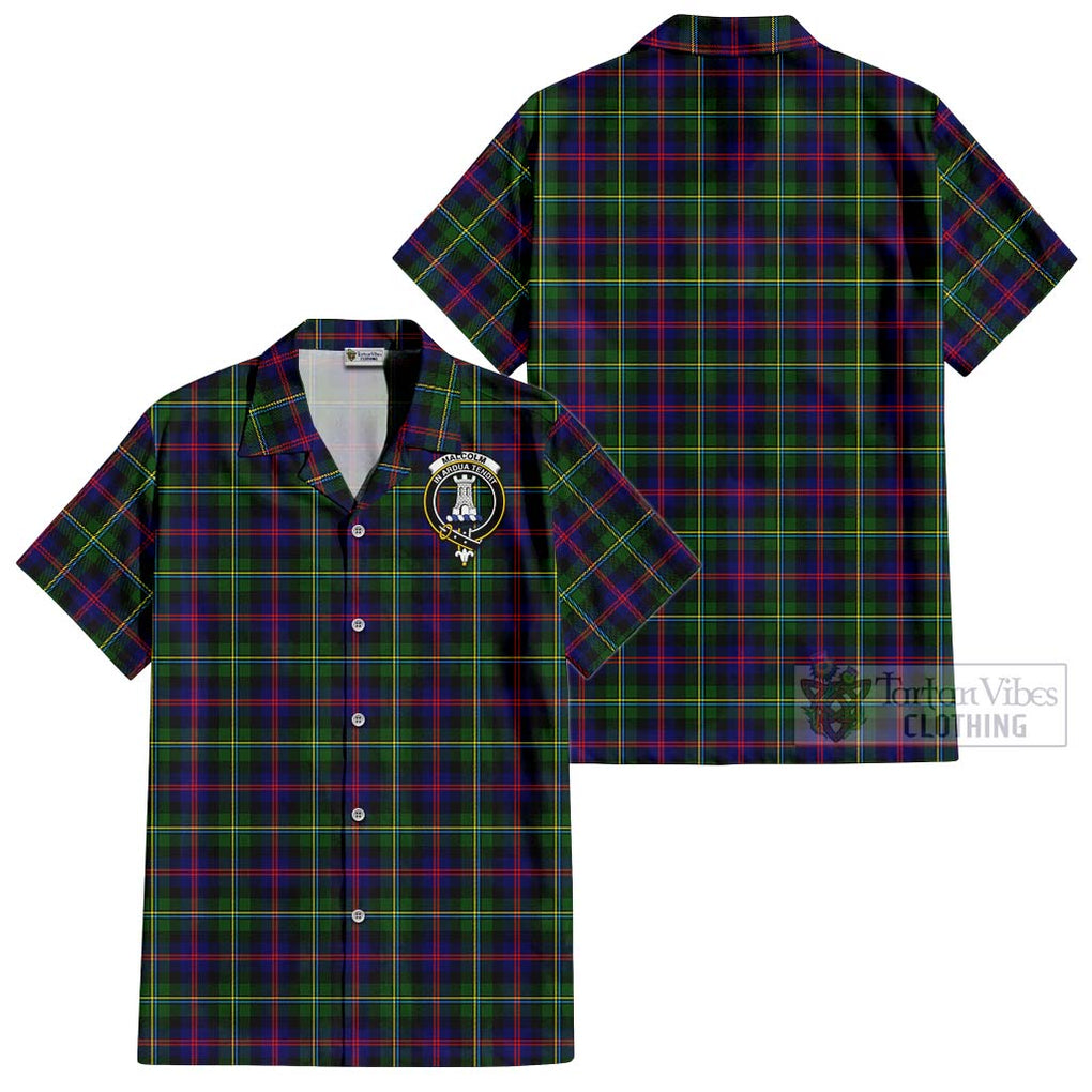 Malcolm Tartan Cotton Hawaiian Shirt with Family Crest Kid - Tartan Vibes Clothing