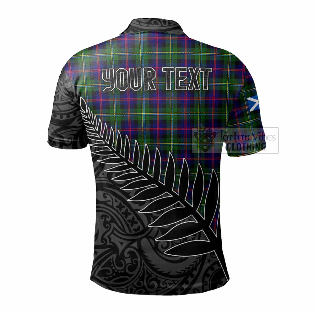 Tartan Vibes Clothing Malcolm Crest Tartan Polo Shirt with New Zealand Silver Fern Half Style