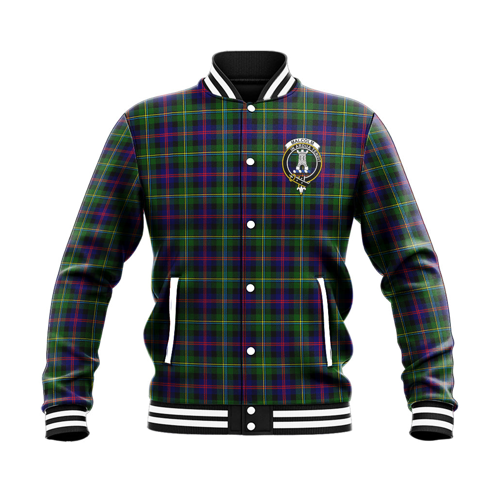 Malcolm Tartan Baseball Jacket with Family Crest - Tartan Vibes Clothing