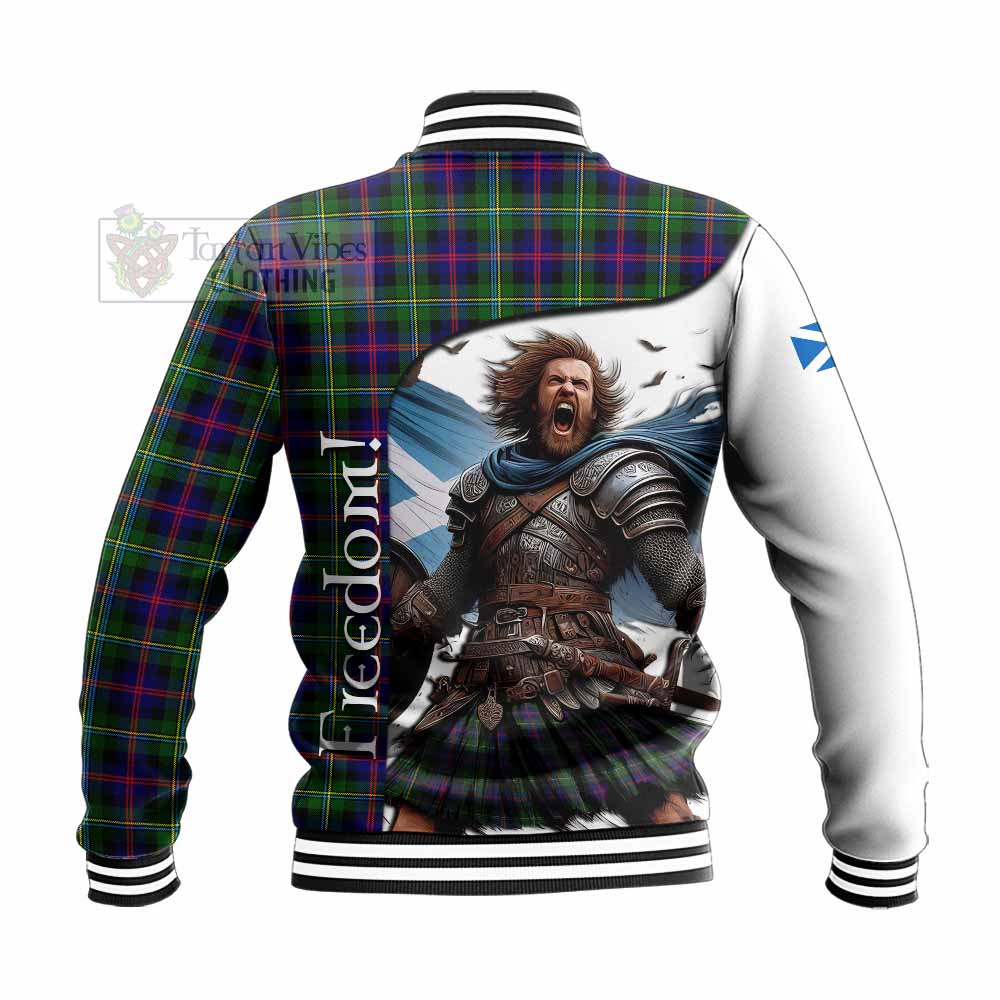 Tartan Vibes Clothing Malcolm Crest Tartan Baseball Jacket Inspired by the Freedom of Scottish Warrior