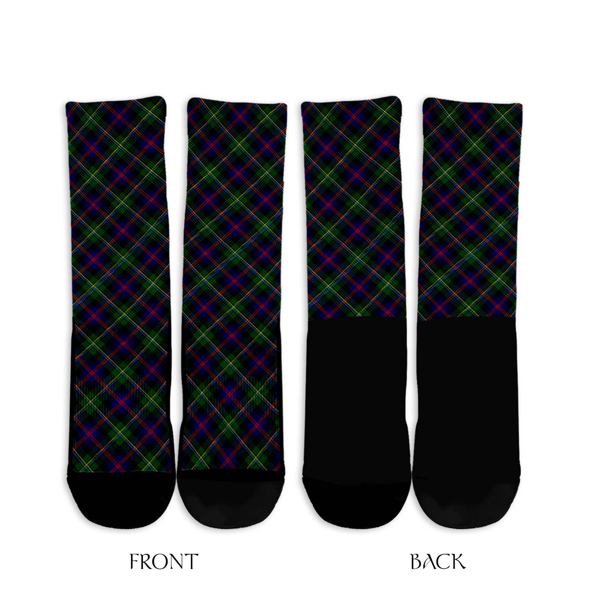 Malcolm Tartan Crew Socks Cross Tartan Style - Tartanvibesclothing