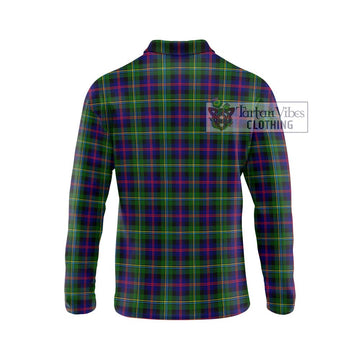 Malcolm Tartan Long Sleeve Polo Shirt with Family Crest DNA In Me Style