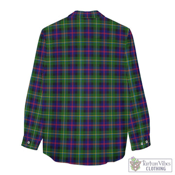 Malcolm Tartan Womens Casual Shirt with Family Crest