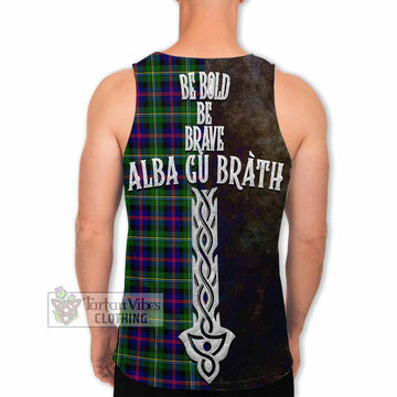 Malcolm Tartan Family Crest Men's Tank Top Alba Gu Brath Be Brave Lion Ancient Style - Tartan Vibes Clothing