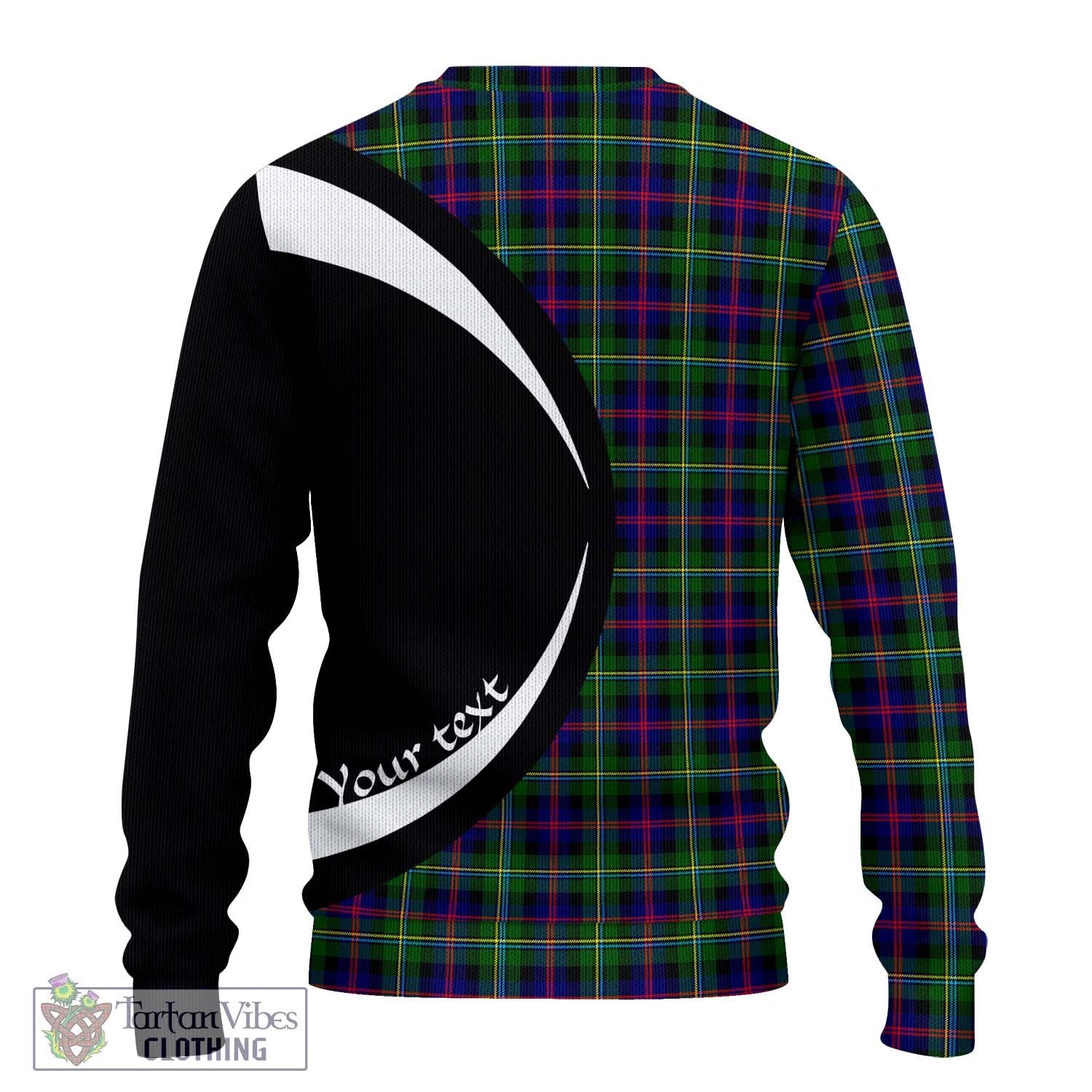 Malcolm Tartan Knitted Sweater with Family Crest Circle Style - Tartan Vibes Clothing