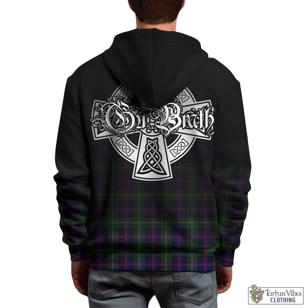 Tartan Vibes Clothing Malcolm Tartan Hoodie Featuring Alba Gu Brath Family Crest Celtic Inspired