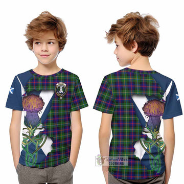 Malcolm Tartan Family Crest Kid T-Shirt Scottish Thistle Celtic Inspired - Tartan Vibes Clothing
