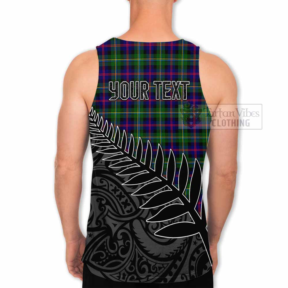 Tartan Vibes Clothing Malcolm Crest Tartan Men's Tank Top with New Zealand Silver Fern Half Style